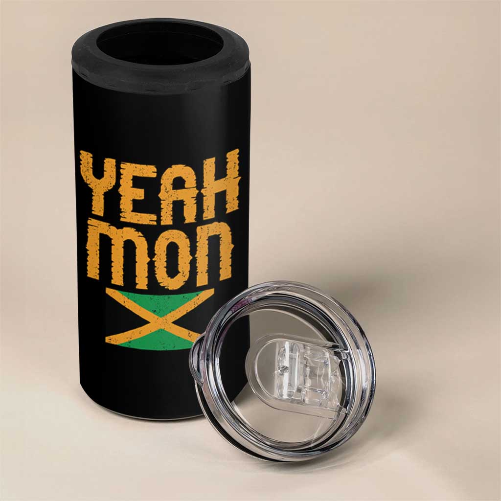 Yeah Mon Jamaican Pride 4 in 1 Can Cooler Tumbler Jamaican Vacation Jamaica Reggae Roots - Wonder Print Shop