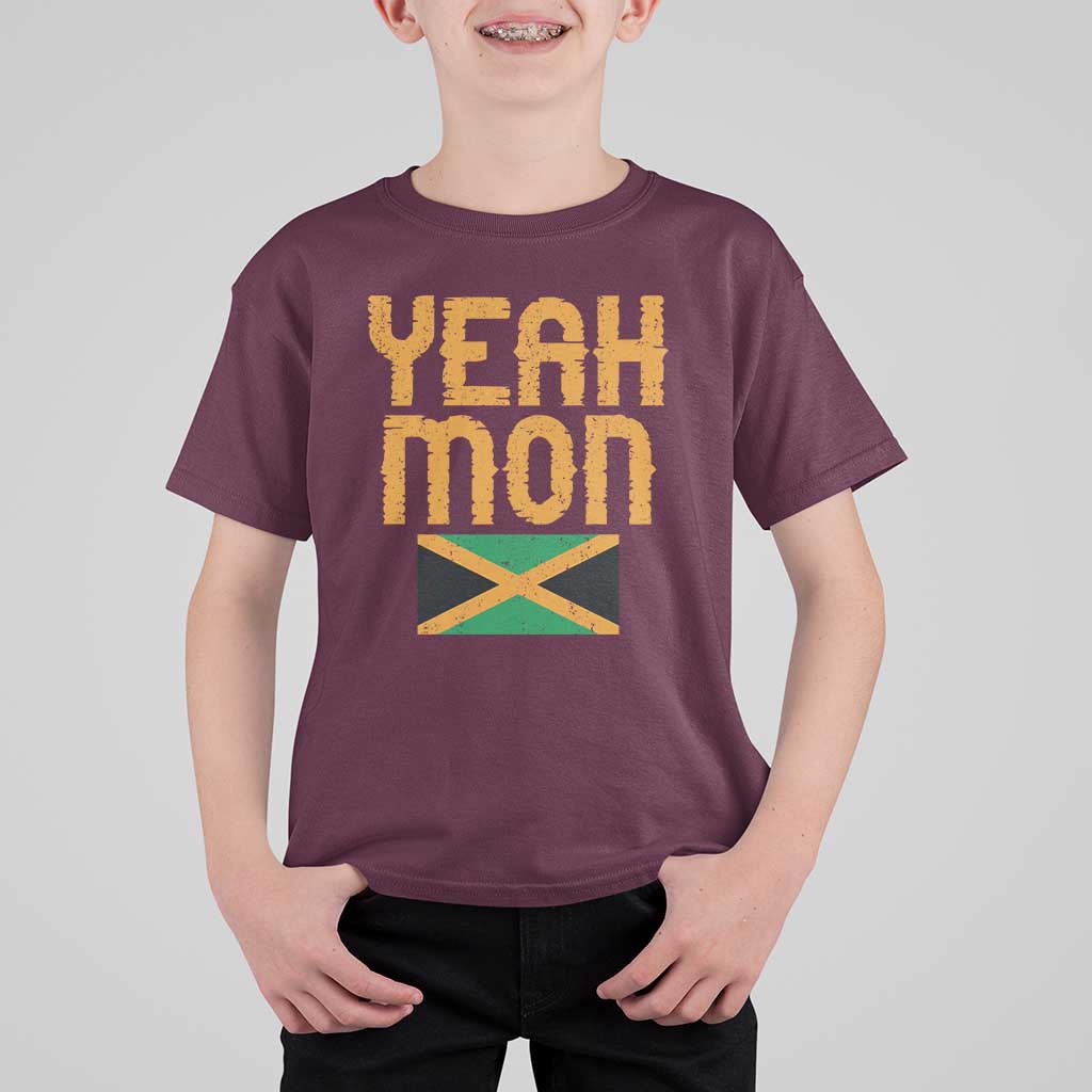 Yeah Mon Jamaican Pride T Shirt For Kid Jamaican Vacation Jamaica Reggae Roots - Wonder Print Shop