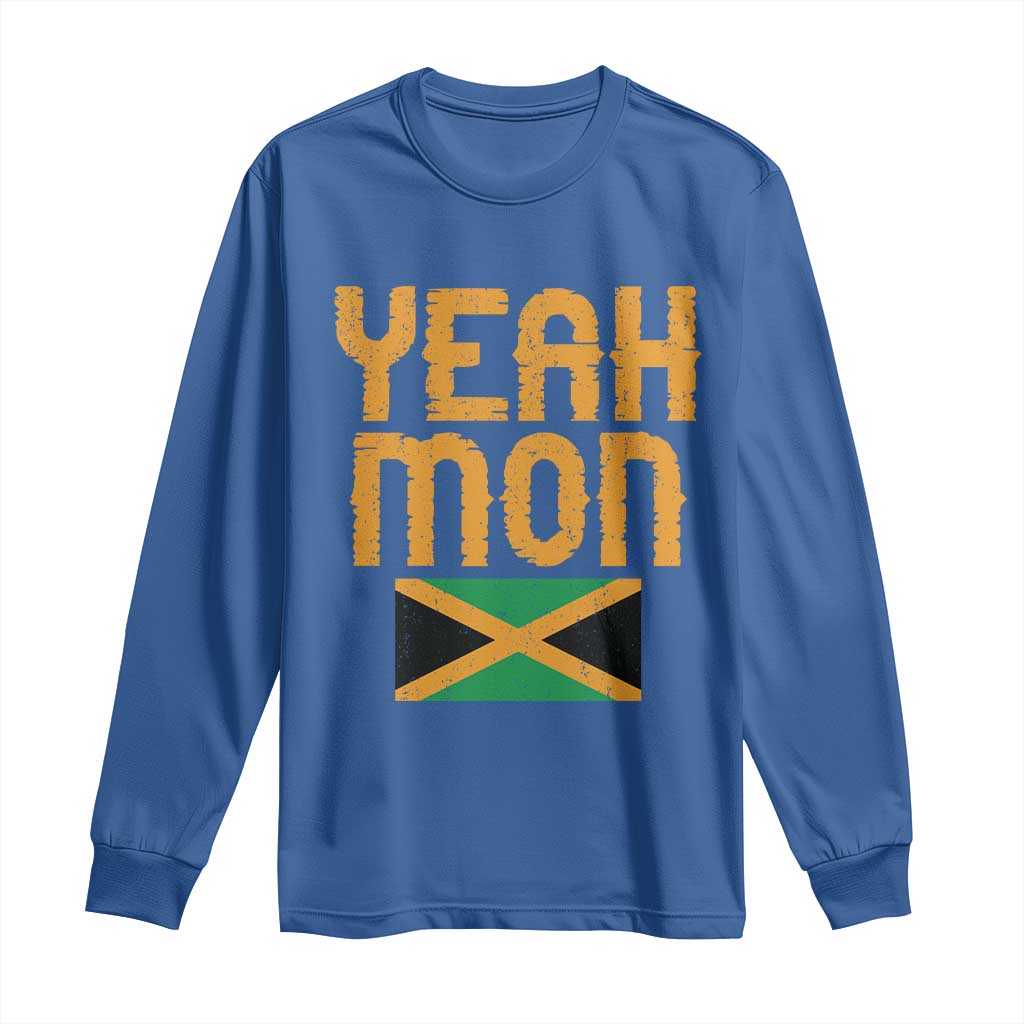 Yeah Mon Jamaican Pride Long Sleeve Shirt Jamaican Vacation Jamaica Reggae Roots - Wonder Print Shop