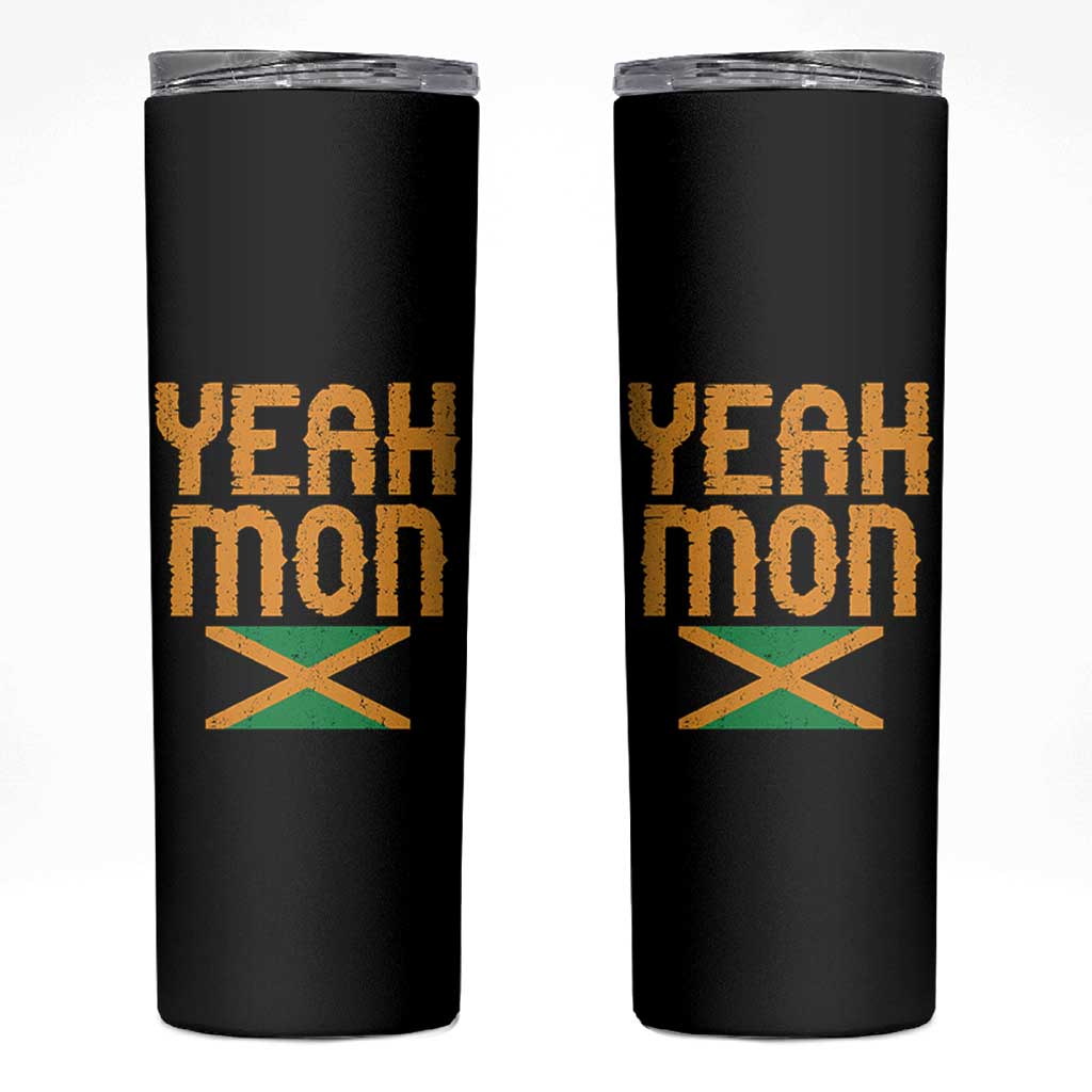 Yeah Mon Jamaican Pride Skinny Tumbler Jamaican Vacation Jamaica Reggae Roots - Wonder Print Shop