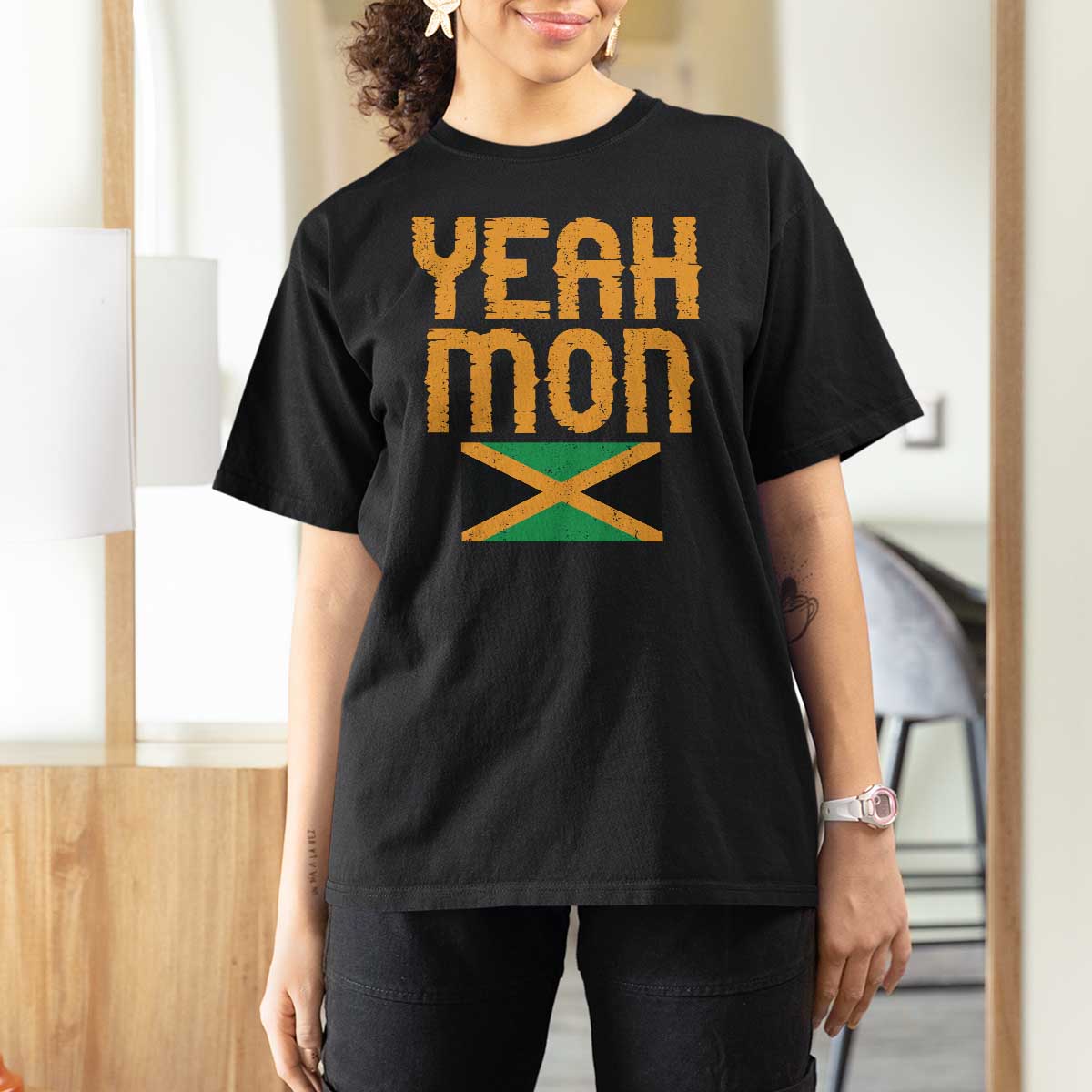 Yeah Mon Jamaican Pride T Shirt For Women Jamaican Vacation Jamaica Reggae Roots - Wonder Print Shop