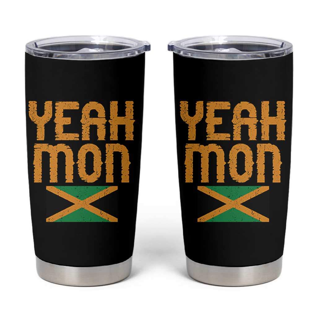 Yeah Mon Jamaican Pride Tumbler Cup Jamaican Vacation Jamaica Reggae Roots - Wonder Print Shop