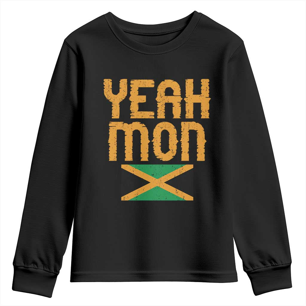 Yeah Mon Jamaican Pride Youth Sweatshirt Jamaican Vacation Jamaica Reggae Roots - Wonder Print Shop