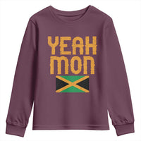 Yeah Mon Jamaican Pride Youth Sweatshirt Jamaican Vacation Jamaica Reggae Roots - Wonder Print Shop