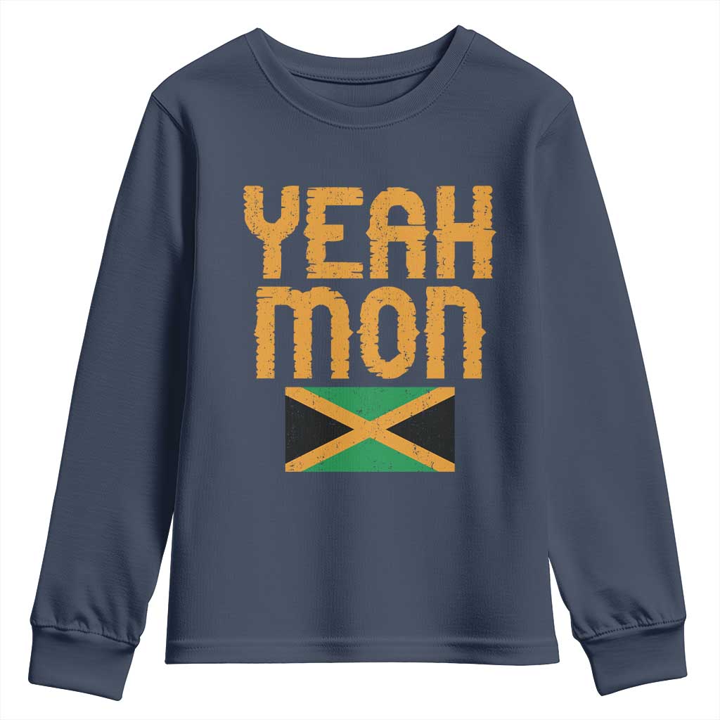 Yeah Mon Jamaican Pride Youth Sweatshirt Jamaican Vacation Jamaica Reggae Roots - Wonder Print Shop