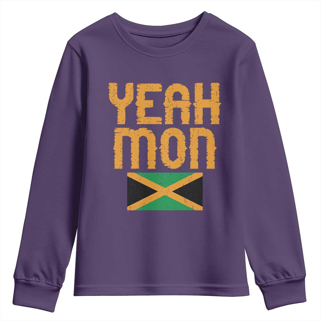 Yeah Mon Jamaican Pride Youth Sweatshirt Jamaican Vacation Jamaica Reggae Roots - Wonder Print Shop