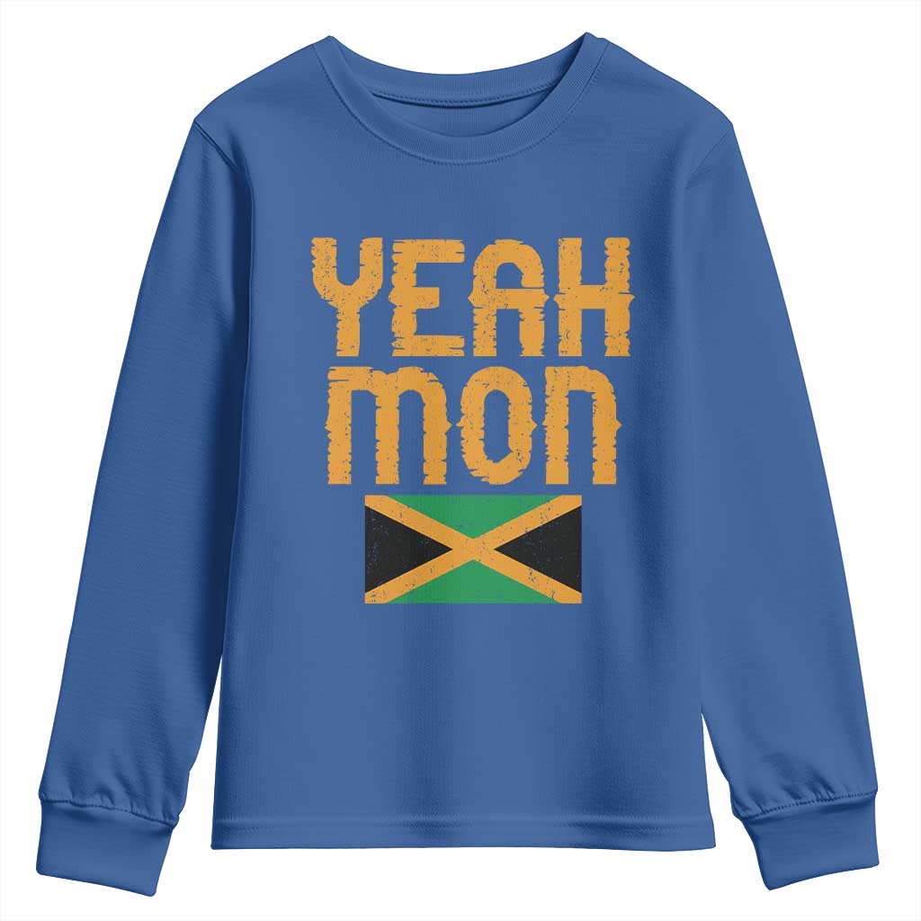 Yeah Mon Jamaican Pride Youth Sweatshirt Jamaican Vacation Jamaica Reggae Roots - Wonder Print Shop