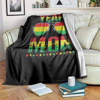 Yeah Mon Jamaican Pride Throw Blanket Jamaican Vacation Jamaica Reggae Sunglasses - Wonder Print Shop