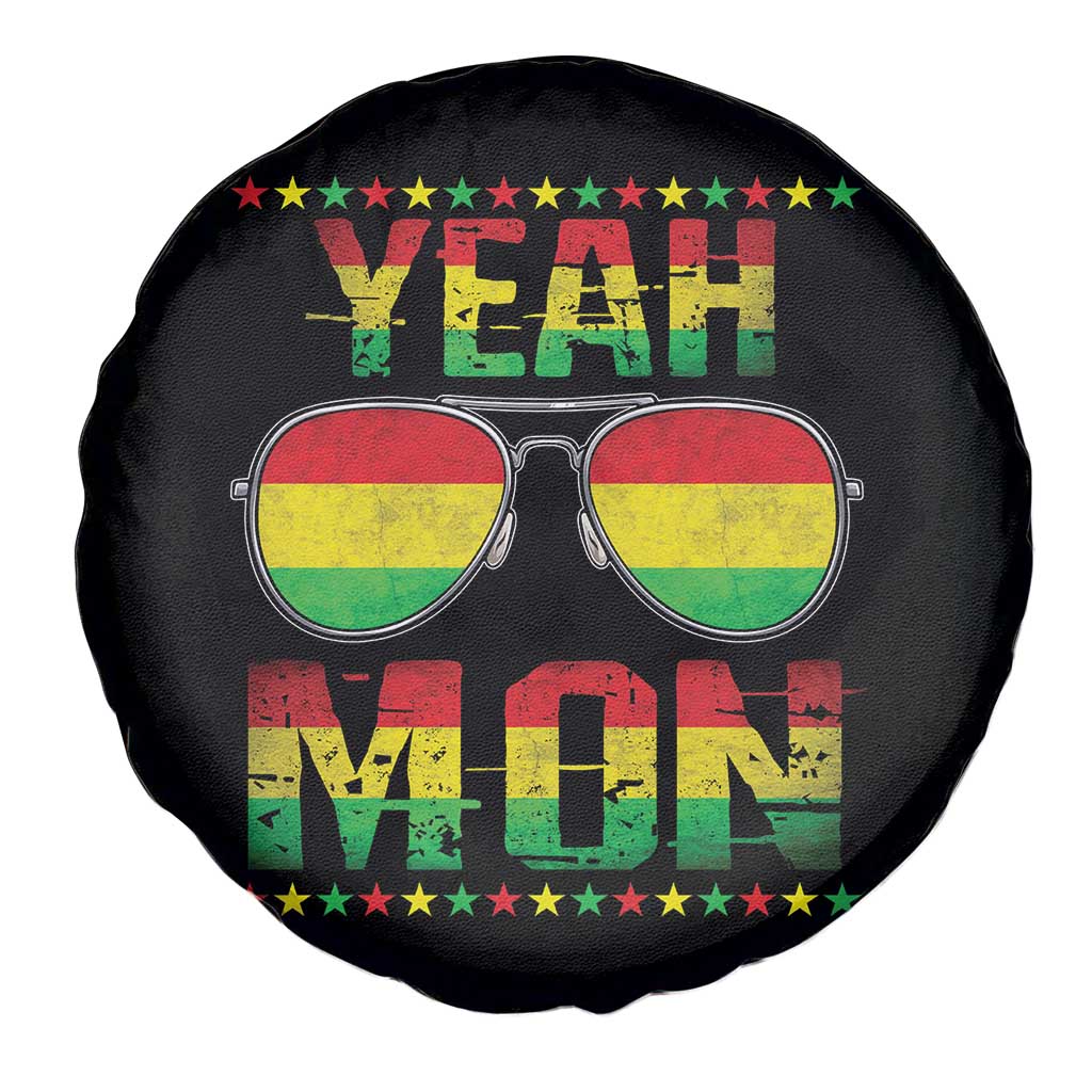 Yeah Mon Jamaican Pride Spare Tire Cover Jamaican Vacation Jamaica Reggae Sunglasses - Wonder Print Shop