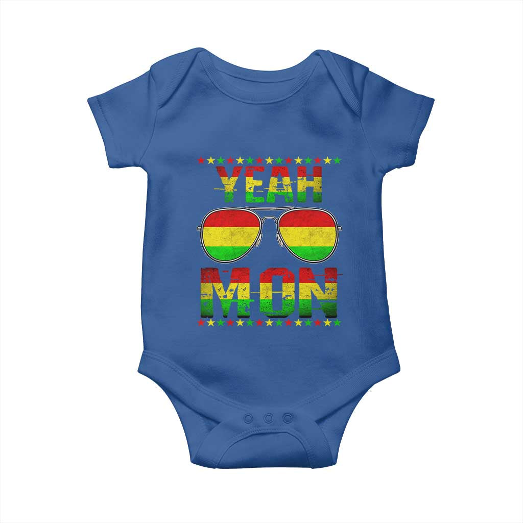 Yeah Mon Jamaican Pride Baby Onesie Jamaican Vacation Jamaica Reggae Sunglasses - Wonder Print Shop