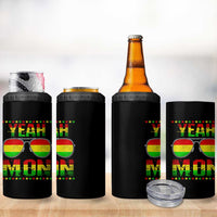 Yeah Mon Jamaican Pride 4 in 1 Can Cooler Tumbler Jamaican Vacation Jamaica Reggae Sunglasses - Wonder Print Shop