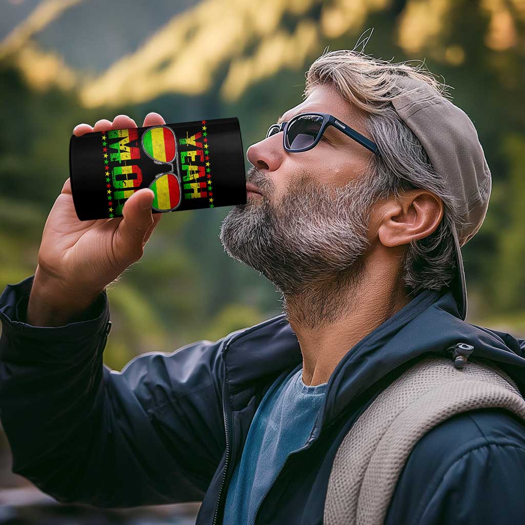 Yeah Mon Jamaican Pride 4 in 1 Can Cooler Tumbler Jamaican Vacation Jamaica Reggae Sunglasses - Wonder Print Shop