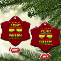 Yeah Mon Jamaican Pride Ceramic Ornament Jamaican Vacation Jamaica Reggae Sunglasses - Wonder Print Shop