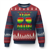Yeah Mon Jamaican Pride Ugly Christmas Sweater Jamaican Vacation Jamaica Reggae Sunglasses - Wonder Print Shop