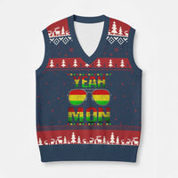 Yeah Mon Jamaican Pride V-Neck Knit Sweater Vest Jamaican Vacation Jamaica Reggae Sunglasses - Wonder Print Shop