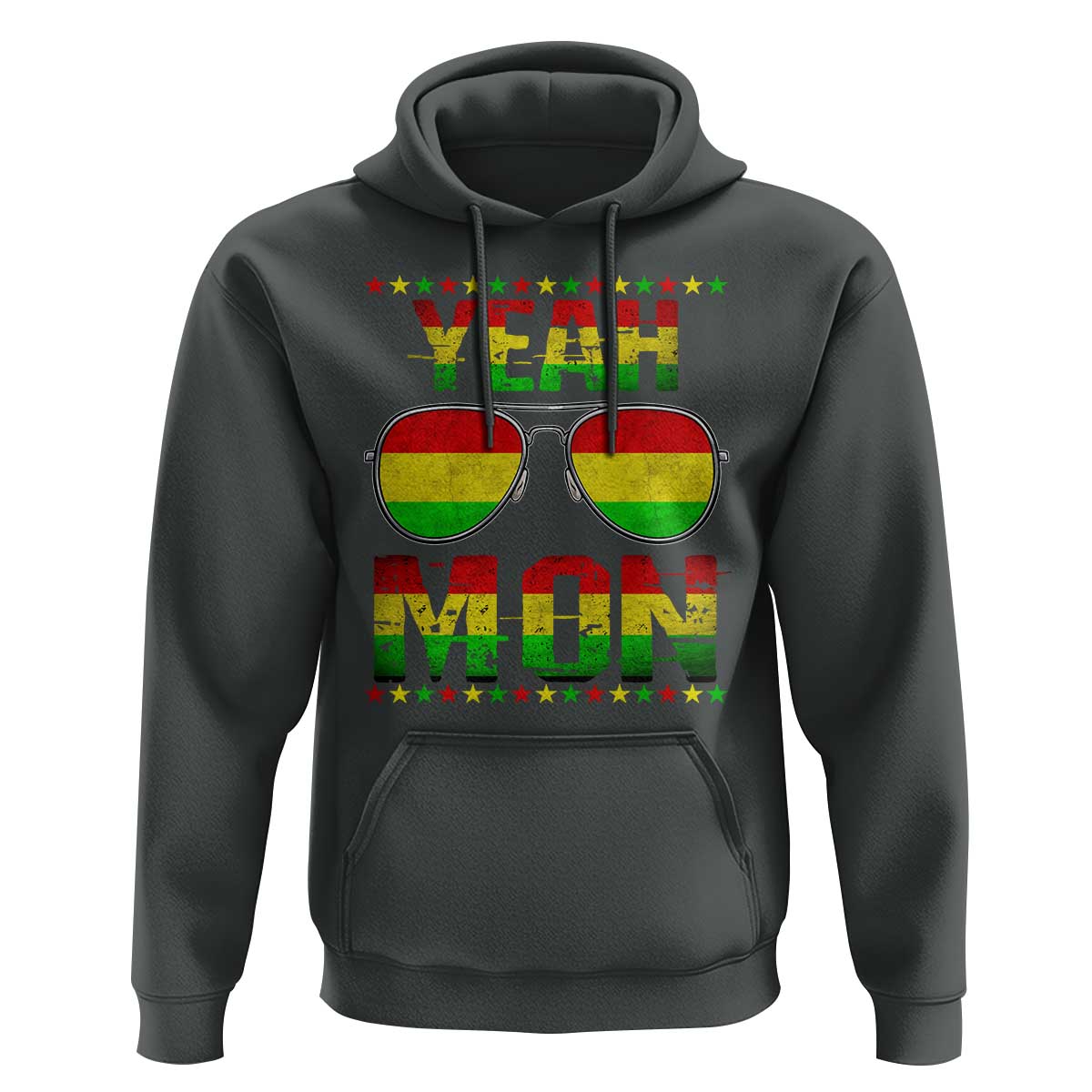 Yeah Mon Jamaican Pride Hoodie Jamaican Vacation Jamaica Reggae Sunglasses - Wonder Print Shop