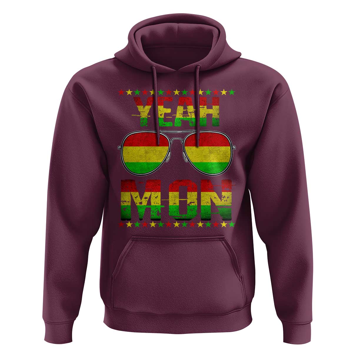Yeah Mon Jamaican Pride Hoodie Jamaican Vacation Jamaica Reggae Sunglasses - Wonder Print Shop