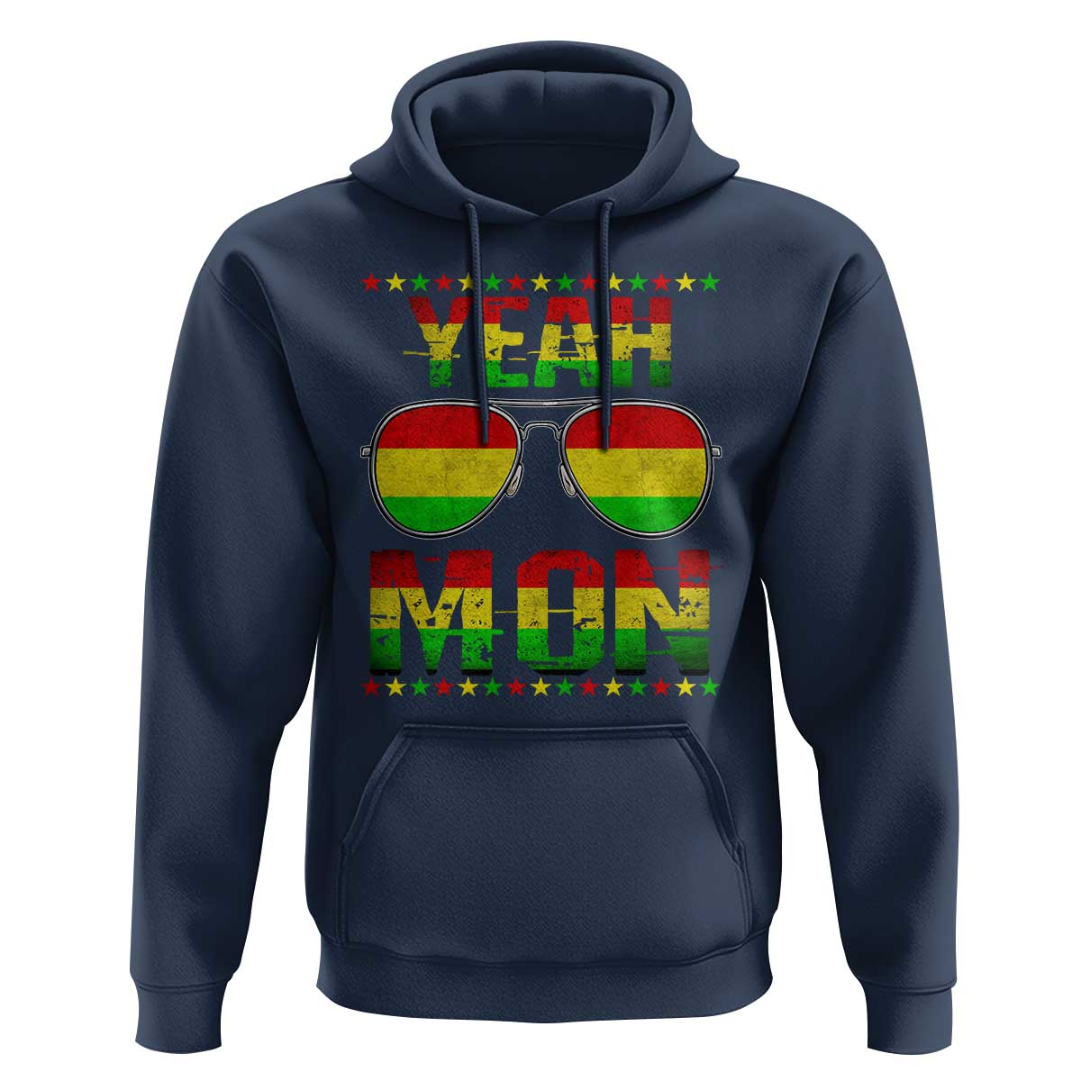 Yeah Mon Jamaican Pride Hoodie Jamaican Vacation Jamaica Reggae Sunglasses - Wonder Print Shop