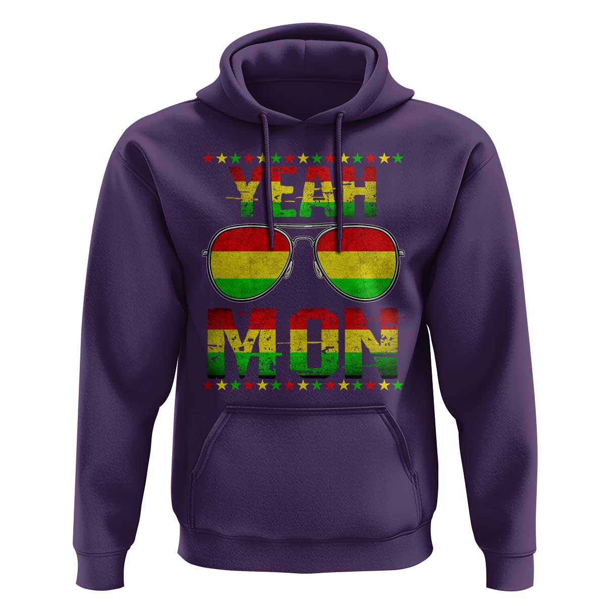 Yeah Mon Jamaican Pride Hoodie Jamaican Vacation Jamaica Reggae Sunglasses - Wonder Print Shop