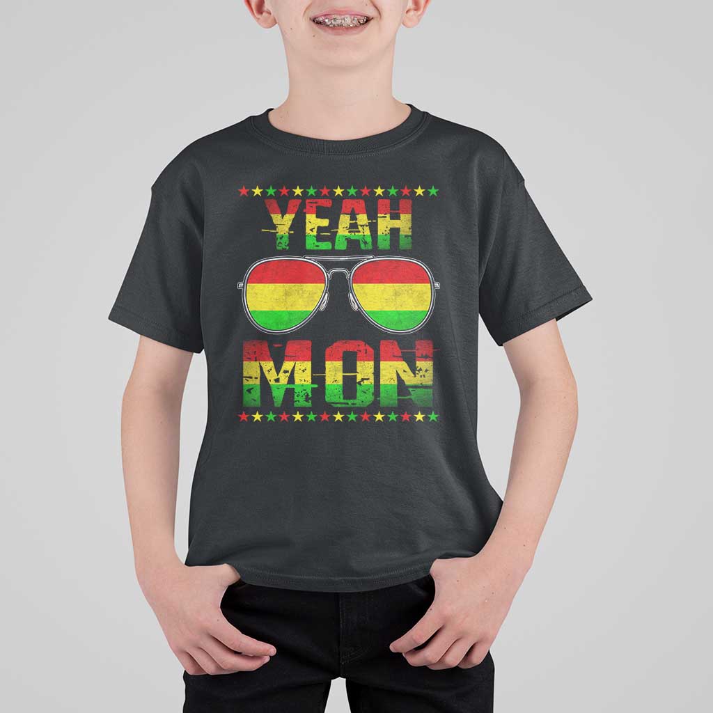 Yeah Mon Jamaican Pride T Shirt For Kid Jamaican Vacation Jamaica Reggae Sunglasses - Wonder Print Shop