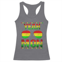 Yeah Mon Jamaican Pride Racerback Tank Top Jamaican Vacation Jamaica Reggae Sunglasses - Wonder Print Shop