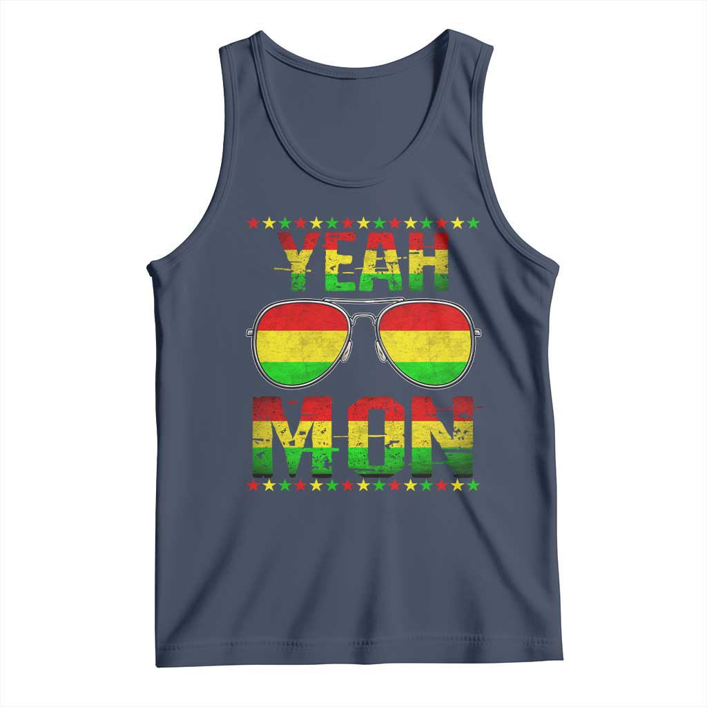 Yeah Mon Jamaican Pride Tank Top Jamaican Vacation Jamaica Reggae Sunglasses - Wonder Print Shop