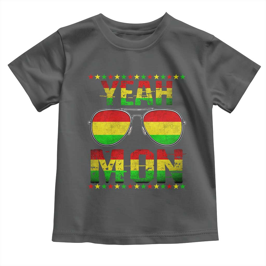 Yeah Mon Jamaican Pride Toddler T Shirt Jamaican Vacation Jamaica Reggae Sunglasses - Wonder Print Shop