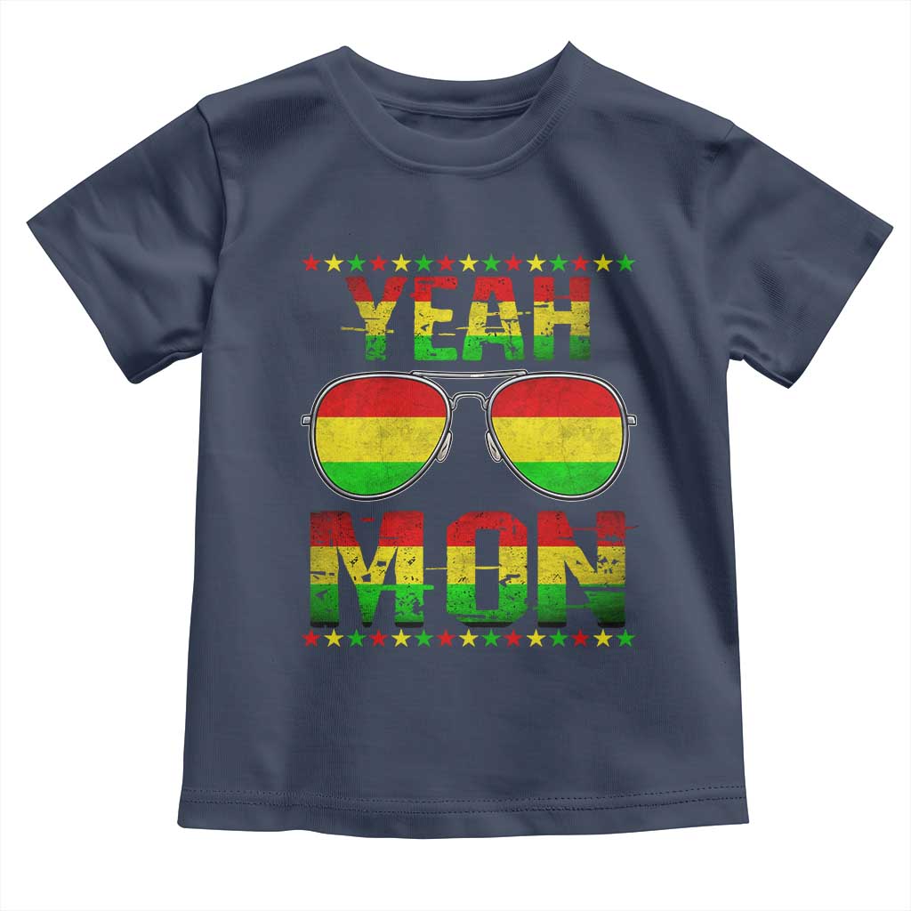 Yeah Mon Jamaican Pride Toddler T Shirt Jamaican Vacation Jamaica Reggae Sunglasses - Wonder Print Shop