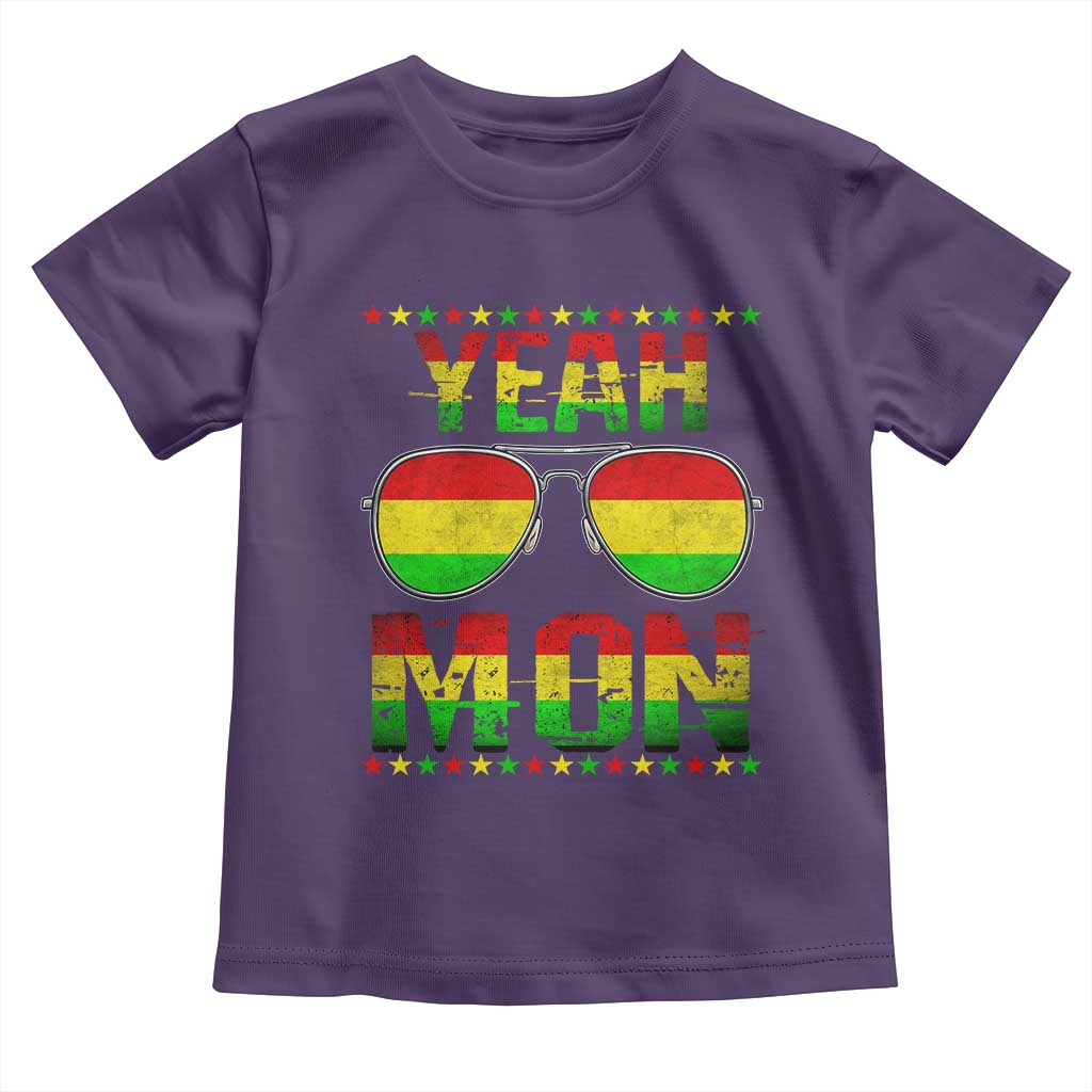 Yeah Mon Jamaican Pride Toddler T Shirt Jamaican Vacation Jamaica Reggae Sunglasses - Wonder Print Shop