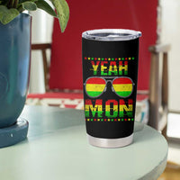 Yeah Mon Jamaican Pride Tumbler Cup Jamaican Vacation Jamaica Reggae Sunglasses - Wonder Print Shop