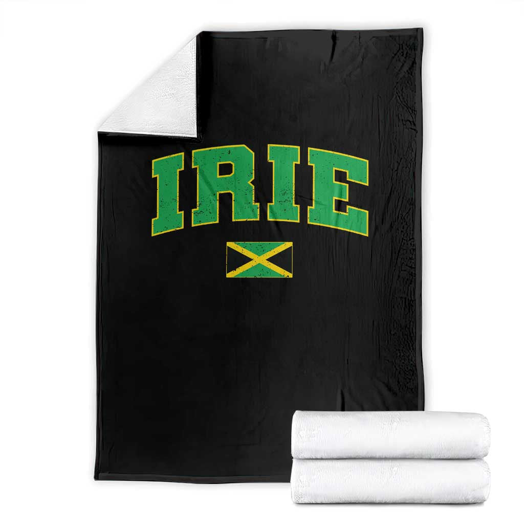 Irie Jamaican Rasta Throw Blanket Funny Jamaica Jamaican Flag Rasta Reggae Roots - Wonder Print Shop