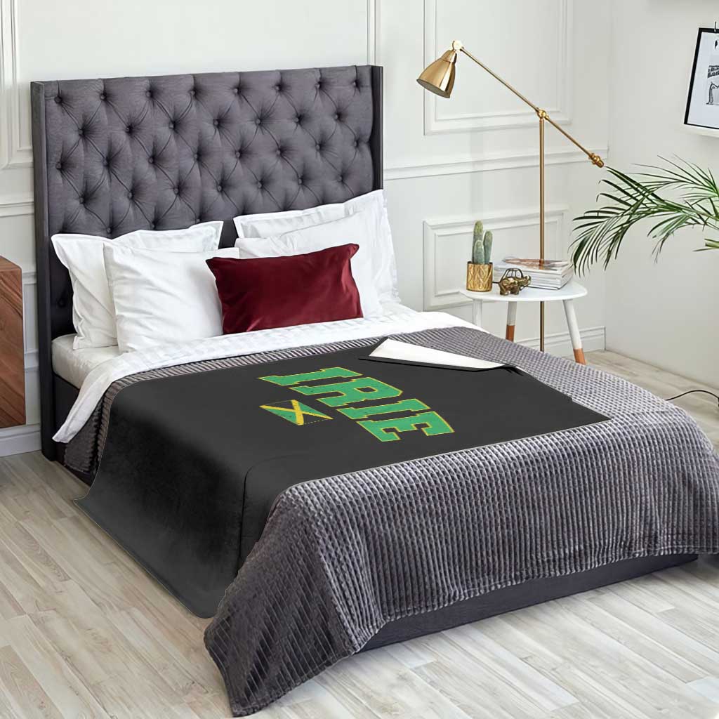 Irie Jamaican Rasta Throw Blanket Funny Jamaica Jamaican Flag Rasta Reggae Roots - Wonder Print Shop