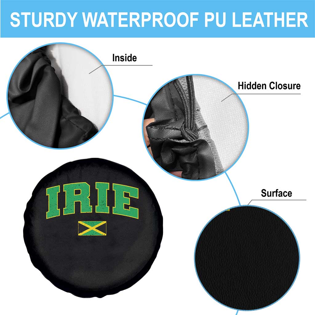 Irie Jamaican Rasta Spare Tire Cover Funny Jamaica Jamaican Flag Rasta Reggae Roots - Wonder Print Shop