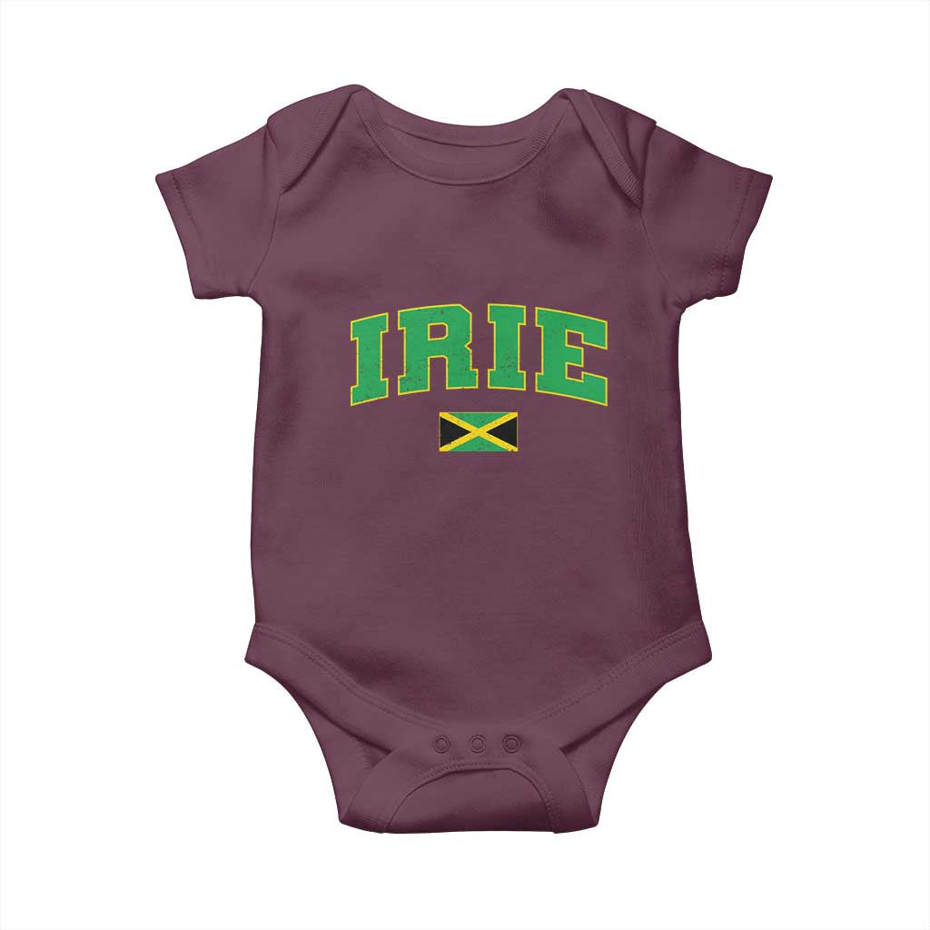 Irie Jamaican Rasta Baby Onesie Funny Jamaica Jamaican Flag Rasta Reggae Roots - Wonder Print Shop