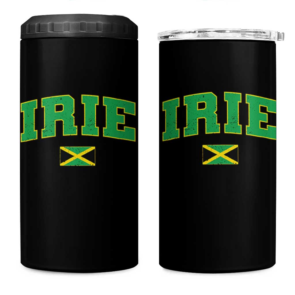 Irie Jamaican Rasta 4 in 1 Can Cooler Tumbler Funny Jamaica Jamaican Flag Rasta Reggae Roots - Wonder Print Shop
