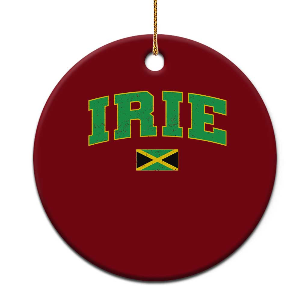 Irie Jamaican Rasta Ceramic Ornament Funny Jamaica Jamaican Flag Rasta Reggae Roots - Wonder Print Shop