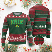 Irie Jamaican Rasta Ugly Christmas Sweater Funny Jamaica Jamaican Flag Rasta Reggae Roots - Wonder Print Shop