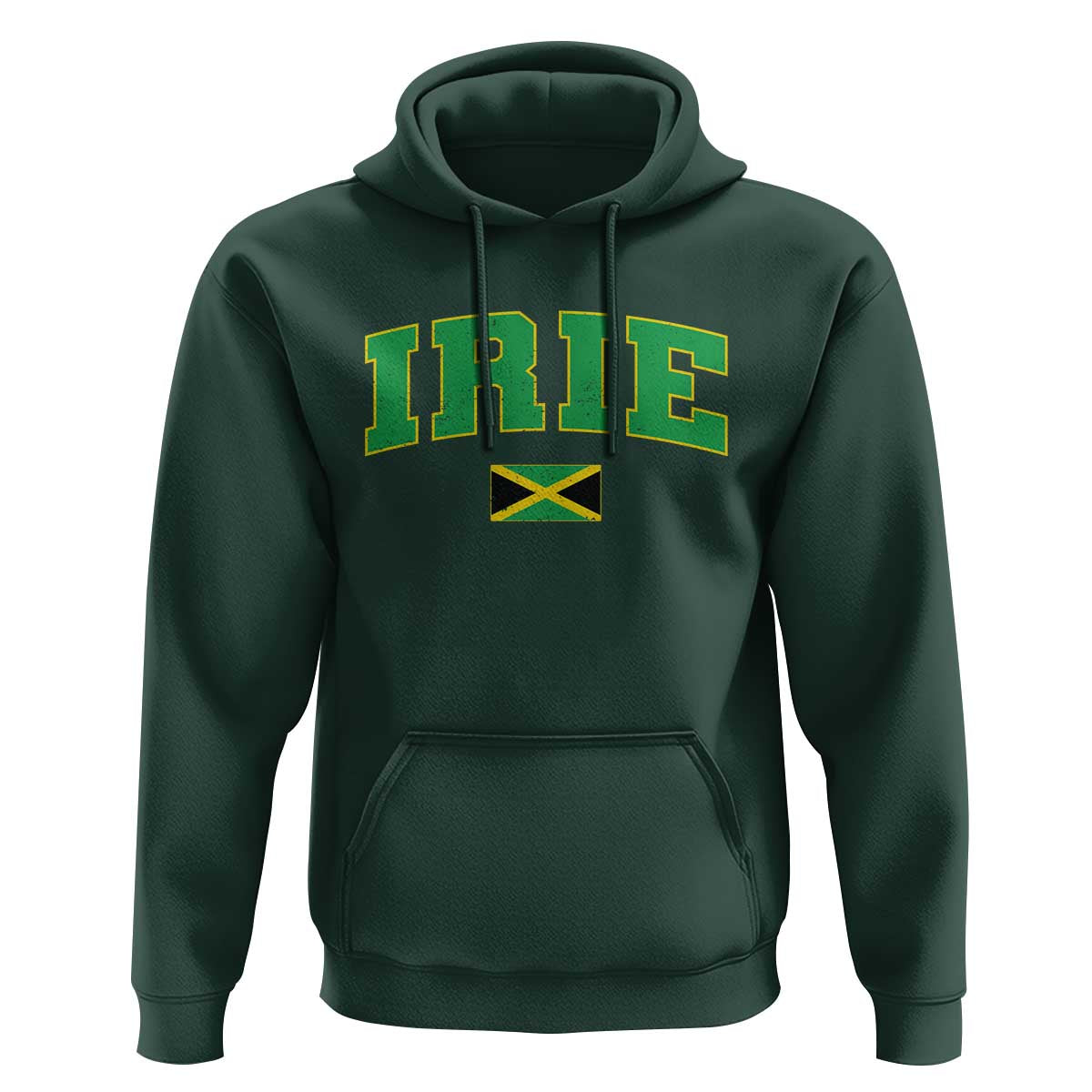 Irie Jamaican Rasta Hoodie Funny Jamaica Jamaican Flag Rasta Reggae Roots - Wonder Print Shop