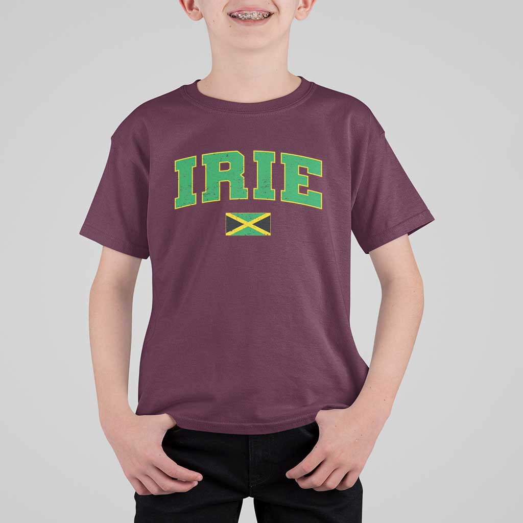 Irie Jamaican Rasta T Shirt For Kid Funny Jamaica Jamaican Flag Rasta Reggae Roots - Wonder Print Shop