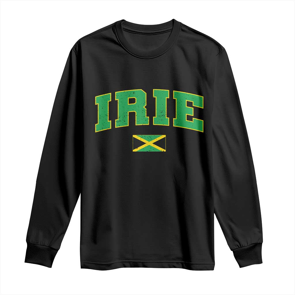 Irie Jamaican Rasta Long Sleeve Shirt Funny Jamaica Jamaican Flag Rasta Reggae Roots - Wonder Print Shop