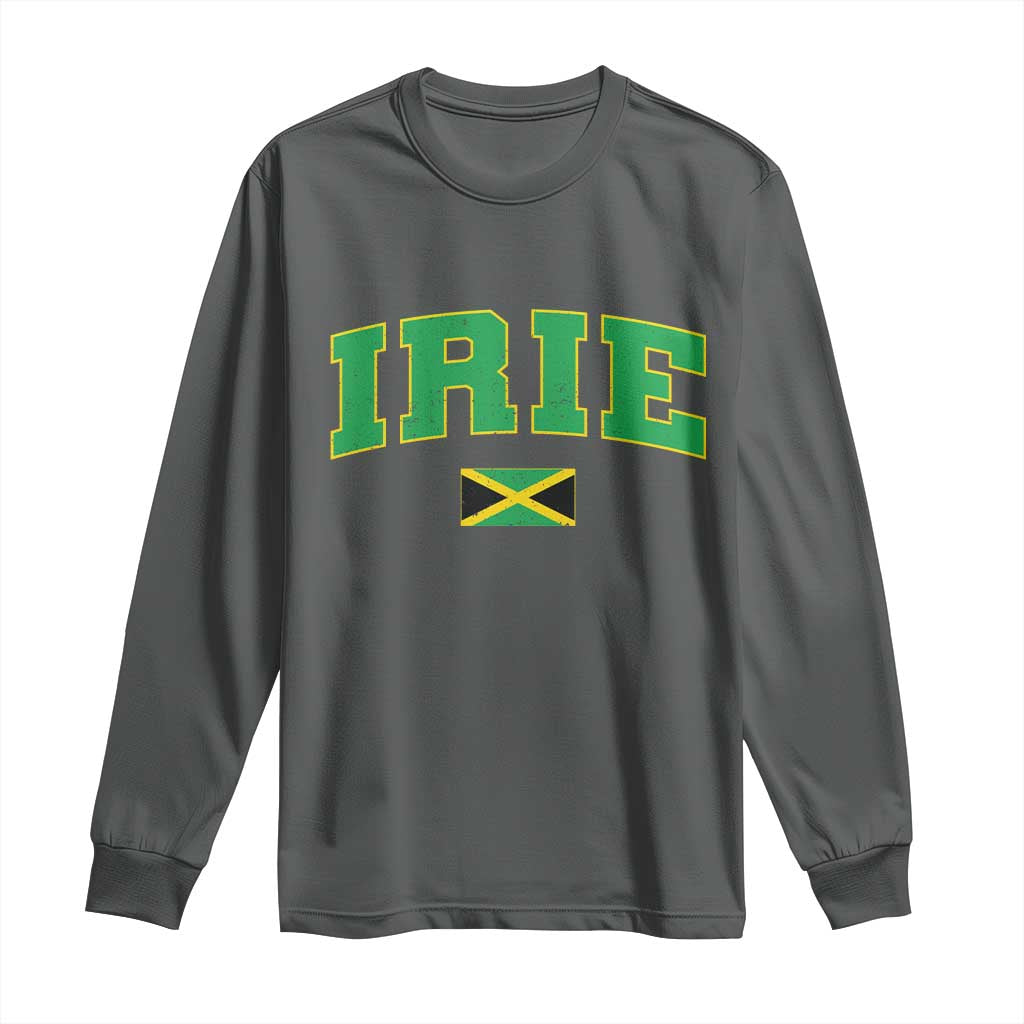 Irie Jamaican Rasta Long Sleeve Shirt Funny Jamaica Jamaican Flag Rasta Reggae Roots - Wonder Print Shop