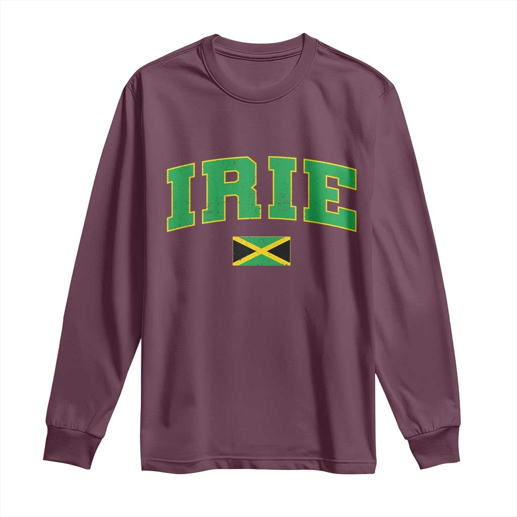 Irie Jamaican Rasta Long Sleeve Shirt Funny Jamaica Jamaican Flag Rasta Reggae Roots - Wonder Print Shop