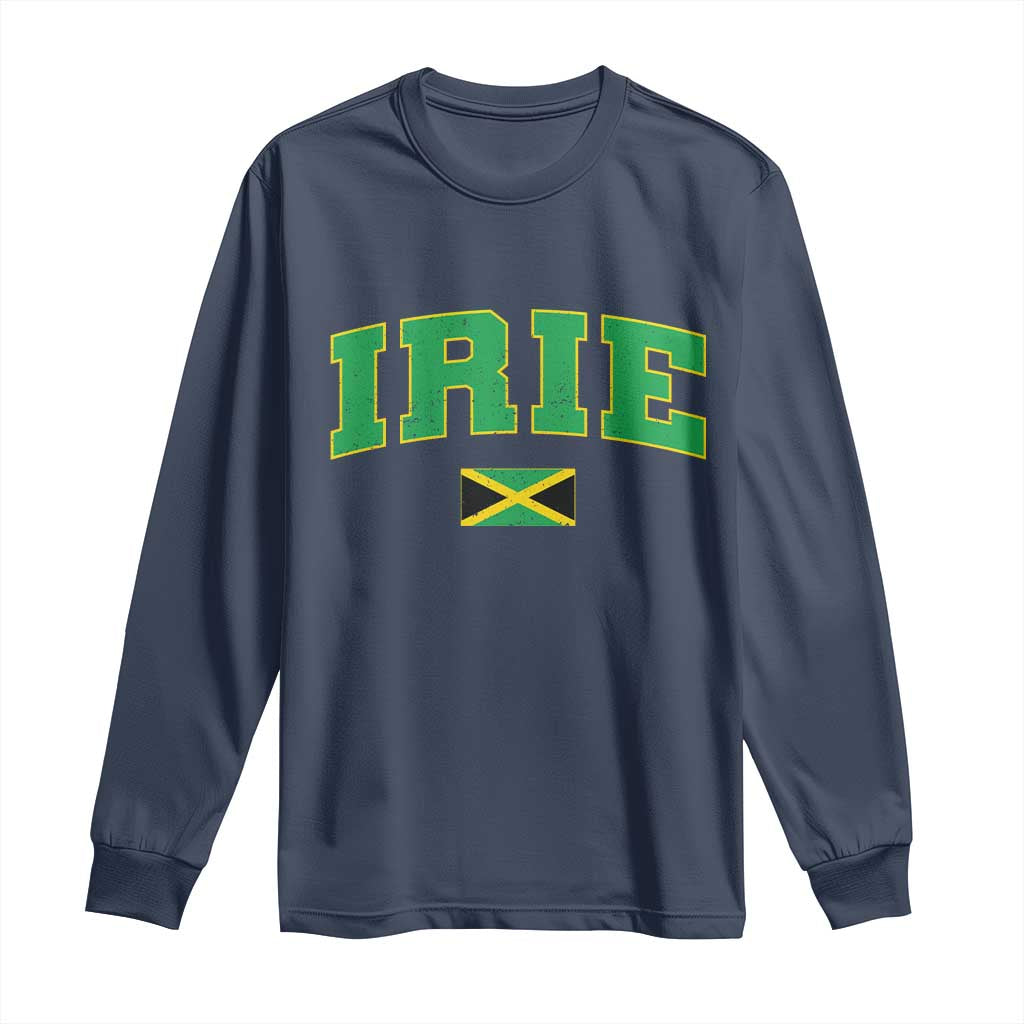 Irie Jamaican Rasta Long Sleeve Shirt Funny Jamaica Jamaican Flag Rasta Reggae Roots - Wonder Print Shop