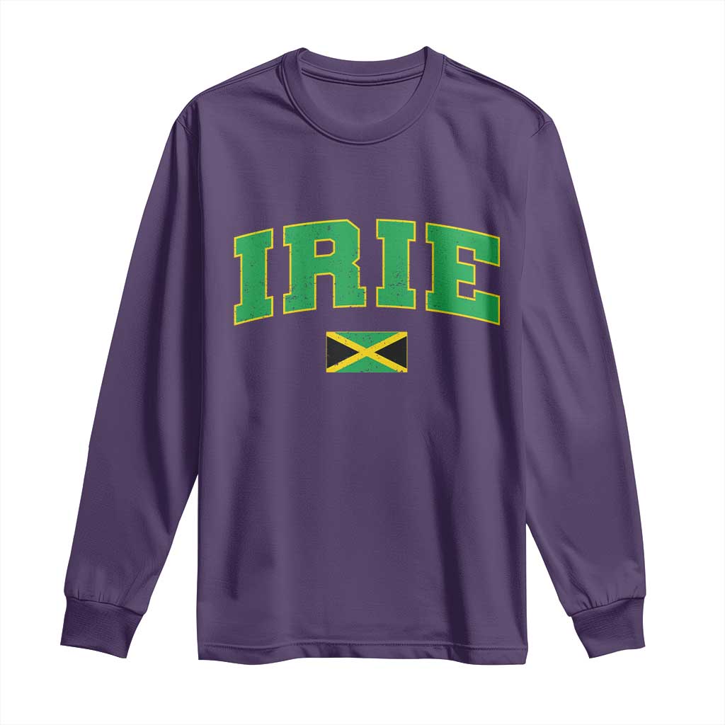 Irie Jamaican Rasta Long Sleeve Shirt Funny Jamaica Jamaican Flag Rasta Reggae Roots - Wonder Print Shop