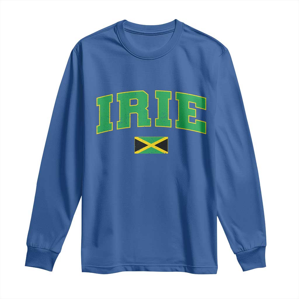 Irie Jamaican Rasta Long Sleeve Shirt Funny Jamaica Jamaican Flag Rasta Reggae Roots - Wonder Print Shop