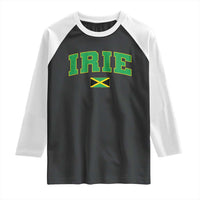 Irie Jamaican Rasta Raglan Shirt Funny Jamaica Jamaican Flag Rasta Reggae Roots - Wonder Print Shop