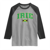 Irie Jamaican Rasta Raglan Shirt Funny Jamaica Jamaican Flag Rasta Reggae Roots - Wonder Print Shop