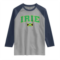 Irie Jamaican Rasta Raglan Shirt Funny Jamaica Jamaican Flag Rasta Reggae Roots - Wonder Print Shop