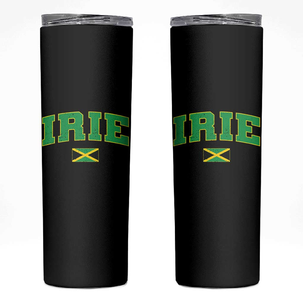 Irie Jamaican Rasta Skinny Tumbler Funny Jamaica Jamaican Flag Rasta Reggae Roots - Wonder Print Shop
