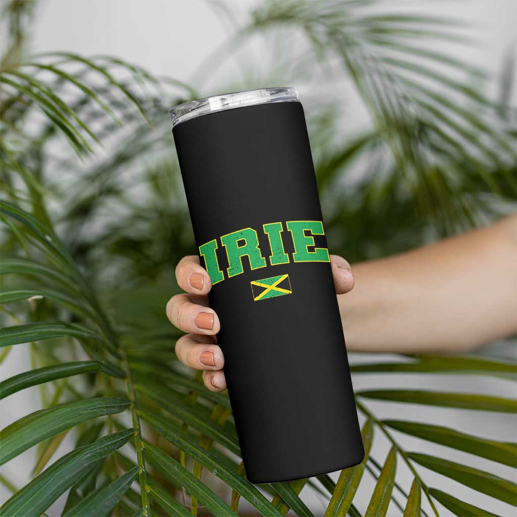 Irie Jamaican Rasta Skinny Tumbler Funny Jamaica Jamaican Flag Rasta Reggae Roots - Wonder Print Shop